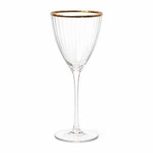 Gold Rim Wine Glass