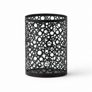 Black Patterned Candle Holder