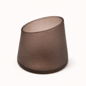 Brown Frosted Candle Holder