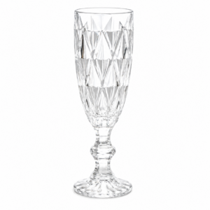 Clear Cut Champagne Glass
