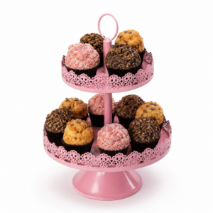 Pink Lace Cupcake Stand