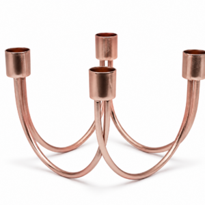 Rose Gold Four Leg Candle Holder