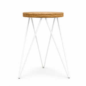 Side Table White Hairpin