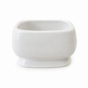 White Oval Vase
