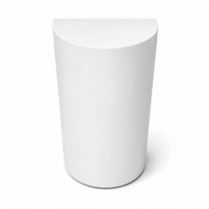 Plinth White Half-Moon