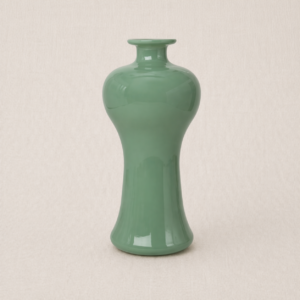 Green Bud Vase Curved Sage