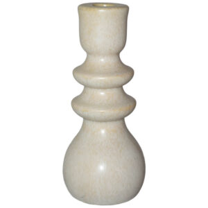 Ivory Ceramic Candlestick