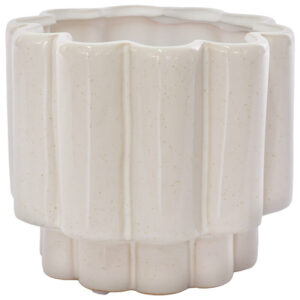 Ivory Scalloped Pot