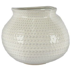 White Weave Ceramic Vase
