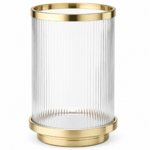 Gold Rim Candle Holder Large
